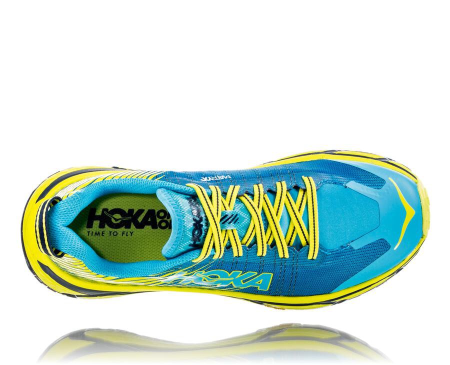 Zapatillas Trail Hoka One One Hombre - Evo Mafate 2 - Azules/Verde - UDT284097